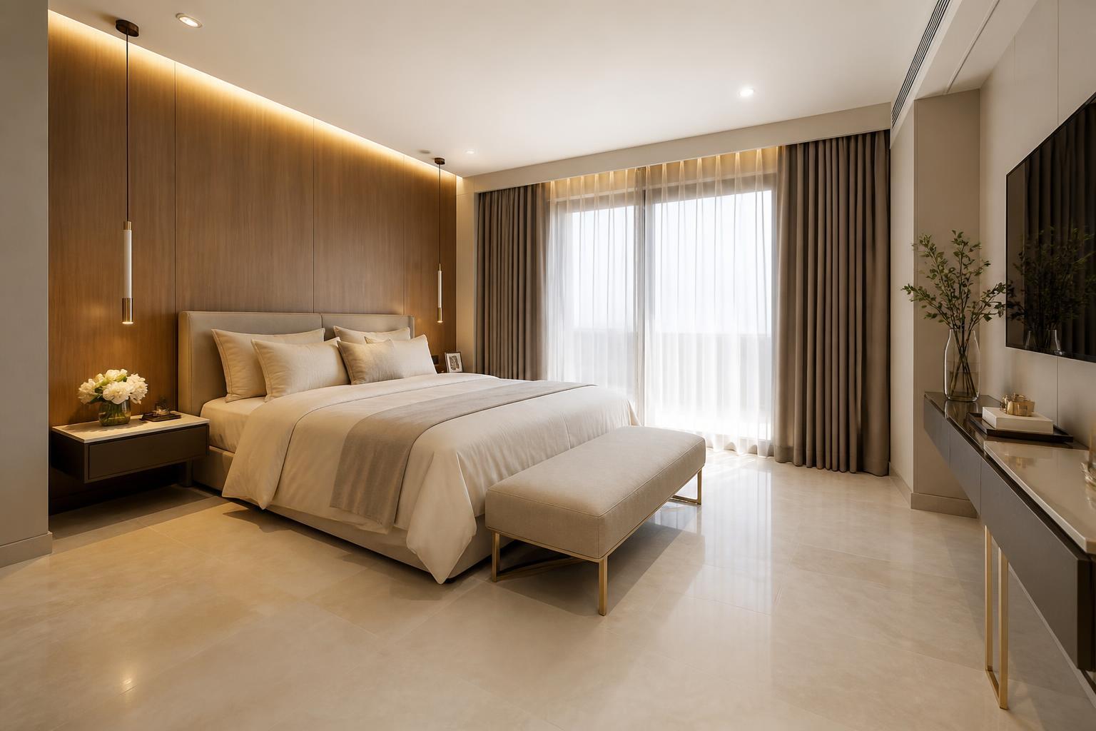 Master suite one in the affordable modern luxury scheme