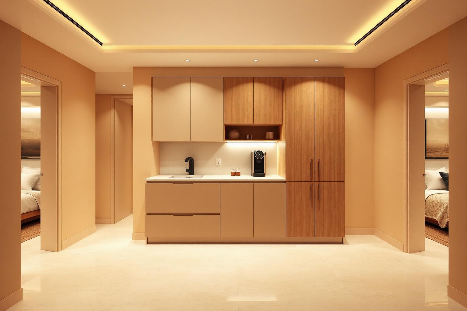 Upper lobby & pantry in the affordable modern luxury scheme