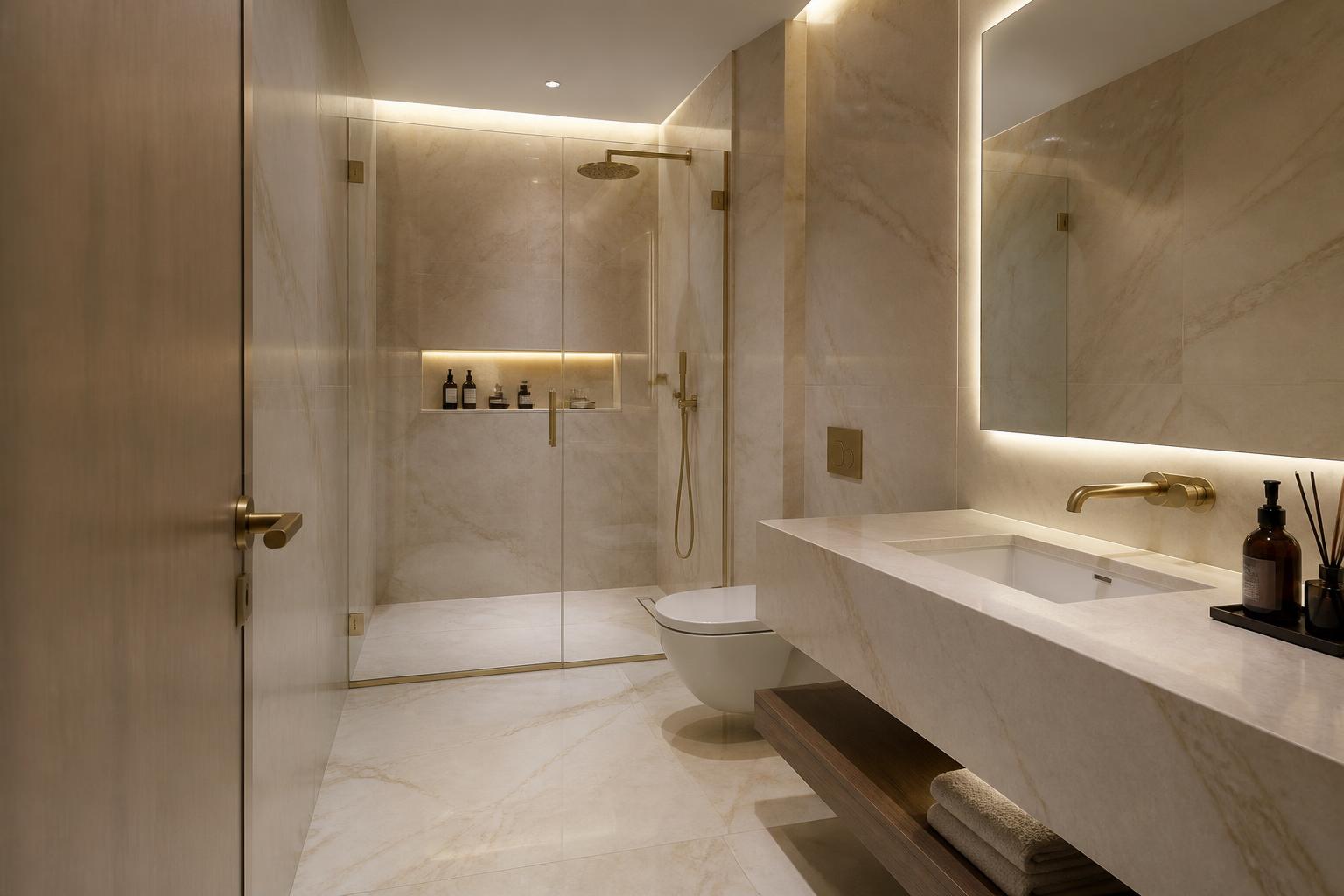 Master ensuite in the high-end modern luxury scheme