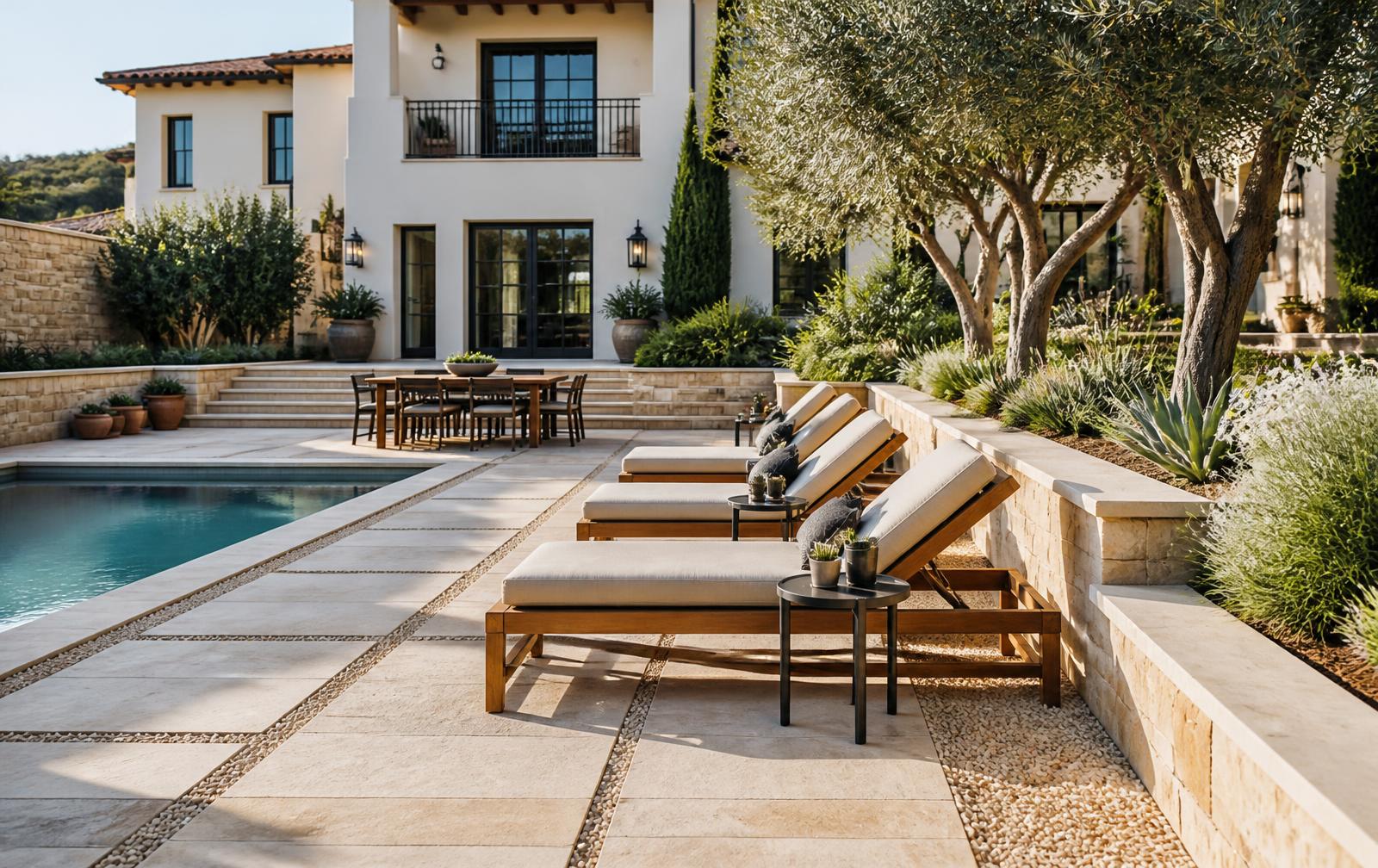 Villa A68 landscaped pool garden